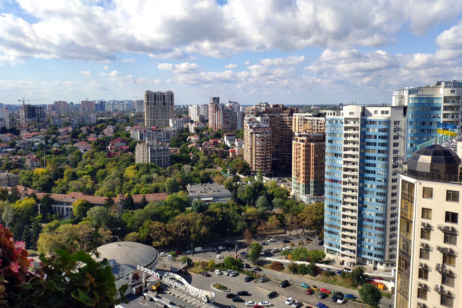 Панорама городской застройки в Одессе