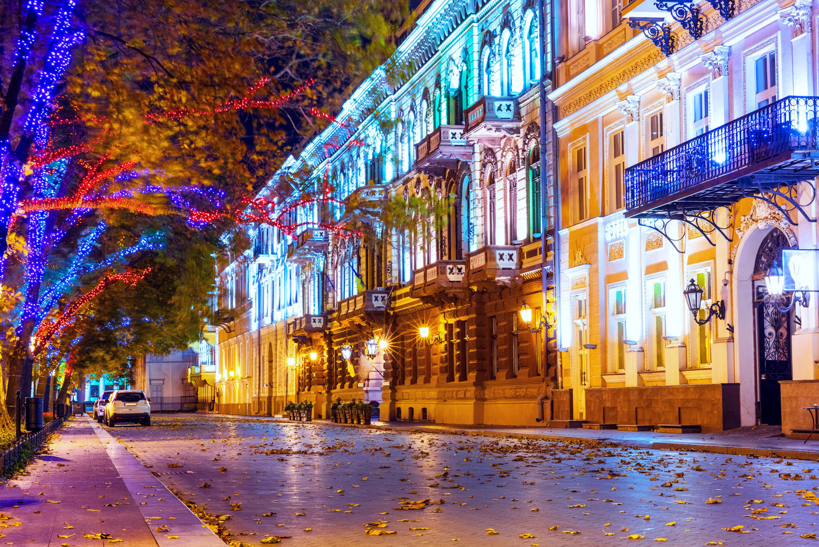 Приморский бульвар в Одессе вечером